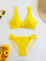 Load image into Gallery viewer, Solid Color Bikini Swimsuit Set Women N6C286