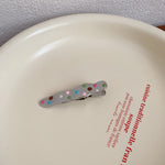 Load image into Gallery viewer, Colored Polka Dot Silver Metal Hair Clip N6F065