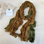 Load image into Gallery viewer, Botanical Print Crinkle Scarf M5A210