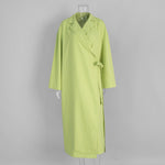 Load image into Gallery viewer, Linen Blend Notch Collar Maxi Dress Women N5A530