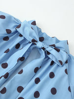 Load image into Gallery viewer, Simple Polka Dot Back Slit Blouse Women N6E145
