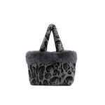 Load image into Gallery viewer, Women's Plush Leopard Print Bucket Handbag N6J174