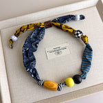 Load image into Gallery viewer, Womens Brown Leopard Print Beaded Scarf Necklace N6K279