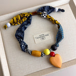 Load image into Gallery viewer, Womens Brown Leopard Print Beaded Scarf Necklace N6K279