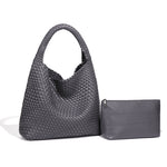 Load image into Gallery viewer, Women's PU Woven Bucket Tote Bag N6J156