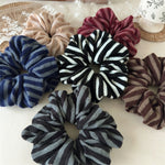 Load image into Gallery viewer, Striped Knit Scrunchy Women Casual Ponytail Hair Tie S5P788