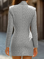 Load image into Gallery viewer, Elegant V Neck Knit Dress Women Textured Weave Midi N5A906