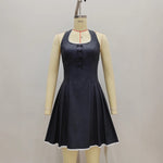 Load image into Gallery viewer, Gray Bow Halter Sleeveless Dress Women N5A924