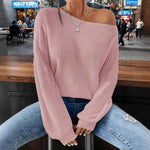 Load image into Gallery viewer, Off Shoulder Oversized Knit Sweater Women N6B032