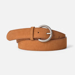 Load image into Gallery viewer, Matte Prong Buckle Genuine Leather Belt Women N6H325