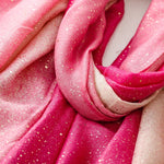 Load image into Gallery viewer, Cotton Linen Feel Gold Foil Gradient Scarf Shawl N6H256