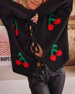 Load image into Gallery viewer, Sweater Loose Fit Round Neck Snowflake Sock Knit N5A850