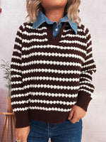 Load image into Gallery viewer, Denim False V Sweater Mid Heavy Options N5A215