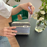 Load image into Gallery viewer, Woven Stripes Cosmetic Pouch Women Travel S5P875
