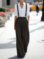 Load image into Gallery viewer, Adjustable Strap Pocket Dungaree Women Office Casual N6G175