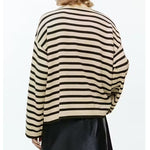 Load image into Gallery viewer, Striped Color Block Sweater Women Acrylic Knit N5A801