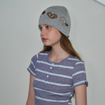 Load image into Gallery viewer, Leopard Heart Puppy Jacquard Wool Blend Beanie Women N6H208