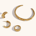 Load image into Gallery viewer, Star Moon Bracelet Steel White Crystal Microset S5P247