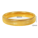 Load image into Gallery viewer, Titanium Steel Grooved Bangle Elastic Medical-Grade S5P253
