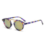 Load image into Gallery viewer, Leopard Print Round Frame Sunglasses Women N6B164