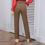 Load image into Gallery viewer, Womens Woven Straight Leg Trousers Dark Gray N5A500