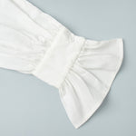 Load image into Gallery viewer, Lyocell Button Down Blouse Loose Bell Sleeve Shirt N6A136