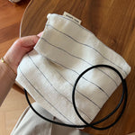 Load image into Gallery viewer, Polka Dot Stripe Cotton Linen Crossbody Bag N6F132