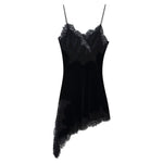 Load image into Gallery viewer, Lace Velvet Slip Dress Women Elegant V Neck N5A719