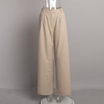 Load image into Gallery viewer, Linen Blend Wide Leg Trousers Women Multiple Colors N5A549