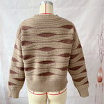 Load image into Gallery viewer, Color Block Striped Cardigan Women Cropped Round Neck N5A861