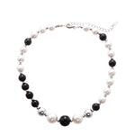Load image into Gallery viewer, Vintage Irregular Faux Pearl Glass Bead Choker Women N6H150