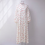 Load image into Gallery viewer, Heart Textured Print Patchwork Long Dress Women N6A061