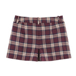 Load image into Gallery viewer, Leather Look Check Notched Collar Jacket Shorts Set N6A174