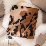 Load image into Gallery viewer, Brown Animal Print Faux Cashmere Wrap M5A221