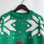Load image into Gallery viewer, Christmas Tree Jacquard Pullover Sweater Women N5A632