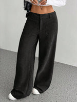 Load image into Gallery viewer, Corduroy Pants Women High Waist Wide Leg Drape N5A820