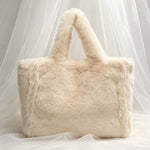 Load image into Gallery viewer, Women's Plush Large Tote Handbag N6J176