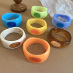 Load image into Gallery viewer, Boho Resin Ombré Stacking Bangle Set 3 Rings N6H085