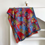 Load image into Gallery viewer, Vintage Art Oil Fringe Faux Cashmere Scarf M5A332