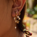 Load image into Gallery viewer, Simulated Pearl Studs Steel Mirror-Polished S5P149