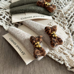 Load image into Gallery viewer, Velvet Leopard Hair Clip Women Bow Design S5P763