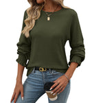 Load image into Gallery viewer, Relaxed Ribbed Long Sleeve T-Shirt Women N6A197