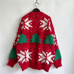 Load image into Gallery viewer, Christmas Tree Jacquard Pullover Sweater Women N5A632