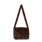 Load image into Gallery viewer, Women's Faux Fur Leopard Print Tote Bag N6J116