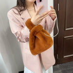 Load image into Gallery viewer, Faux Mink Fur Bucket Bag Women Square Shape S5P748