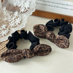 Load image into Gallery viewer, Leopard Bow Hair Tie Women Brown Scrunchy Elegant S5P769