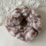 Load image into Gallery viewer, Zebra Plush Scrunchy Women Animal Print Hair Tie S5P785