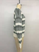 Load image into Gallery viewer, Green Thick Stripe Sweater Acrylic Knit Pullover N5A808