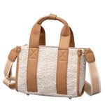 Load image into Gallery viewer, Color Block Canvas Tote Bag PU Leather Large Capacity S5P655