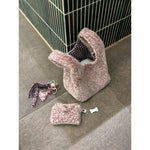 Load image into Gallery viewer, Leopard Print Faux Fur Bucket Bag Women S5P737